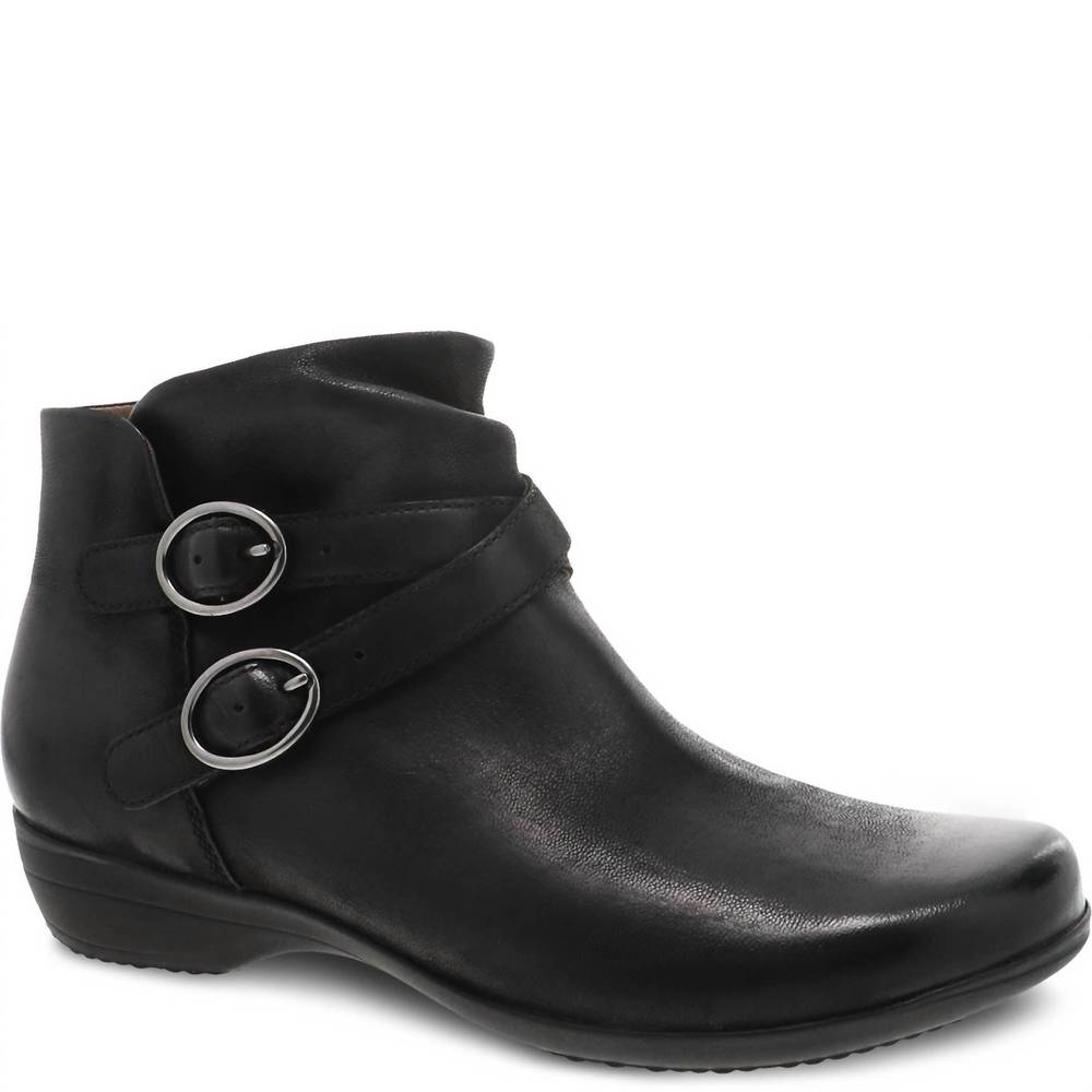 Gently used Faith Dansko bootie with side zip